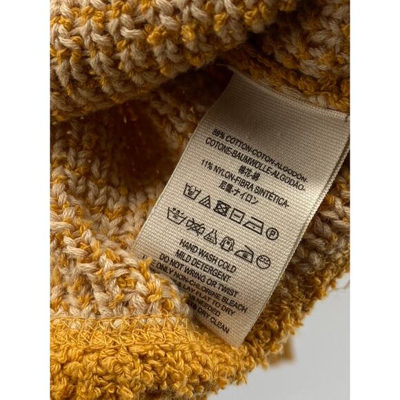 FREE PEOPLE Women's Gold Yellow Knit V-Neck Long Sleeve Slouchy Sweater SZ S - Picture 8 of 11